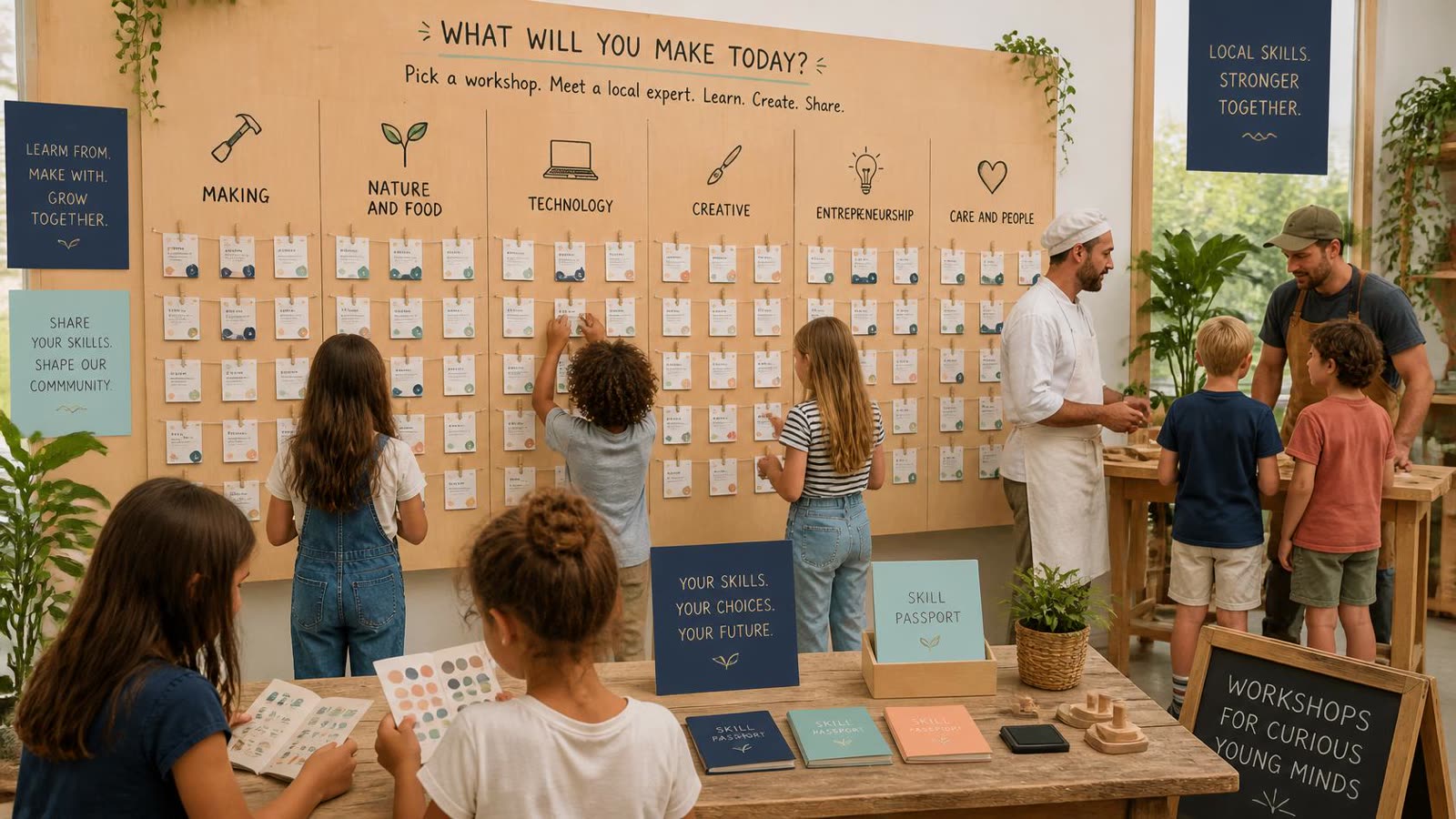 Kinderen kiezen een atelier dat bij hun talenten past